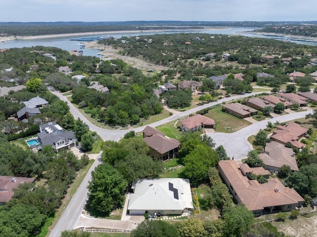 606 Explorer, Lakeway, TX 78734 - aerial view of residential area featuring a nearby body of water
