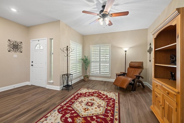 606 Explorer, Lakeway, TX 78734 - entryway featuring wood finished floors and a ceiling fan