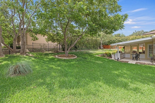 606 Explorer, Lakeway, TX 78734 - fenced backyard featuring a patio