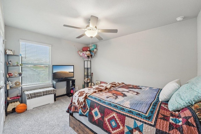 357 Cathedral Mountain Dr, Dripping Springs, TX 78620 - bedroom featuring carpet floors and a ceiling fan