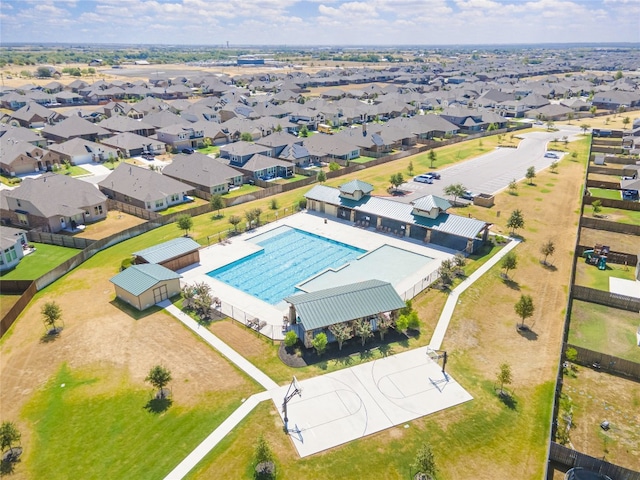 7632 Lombardy Loop, Round Rock, TX 78665 - aerial view of residential area featuring a pool