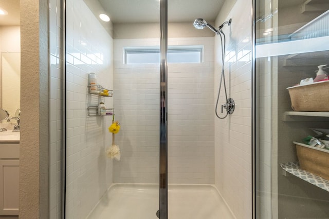 221 Tributary Way, Bastrop, TX 78602 - full bath with a shower stall and vanity