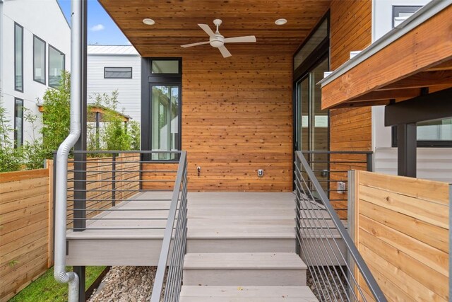 900 S 2nd St Unit 21, Austin, TX 78704 - view of exterior entry featuring a ceiling fan