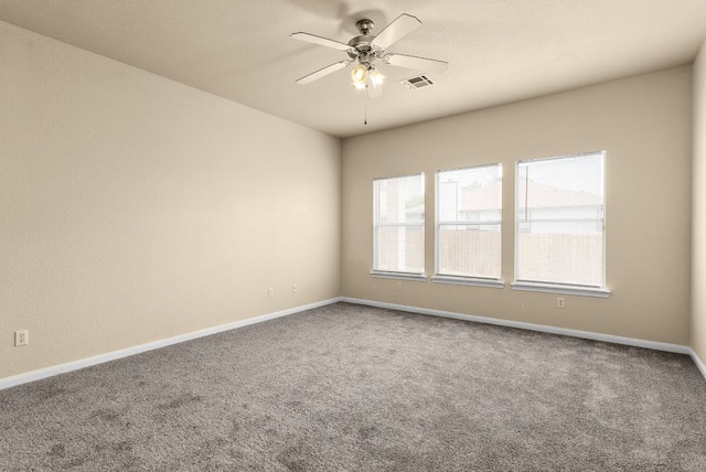 118 Lone Shadow Dr, Harker Heights, TX 76548 - unfurnished room with carpet, a ceiling fan, and baseboards