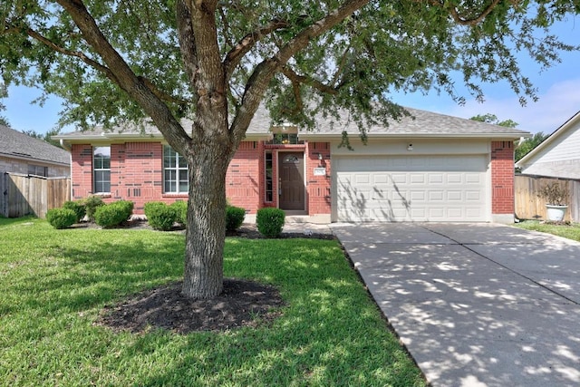 805 Meadow Bluff Ct, Round Rock, TX 78665 - single story home with brick siding, driveway, and an attached garage