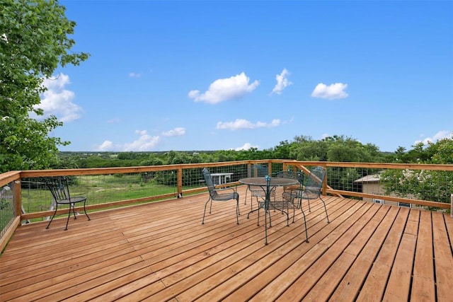 250 Porter Ln, Leander, TX 78641 - wooden deck with outdoor dining area
