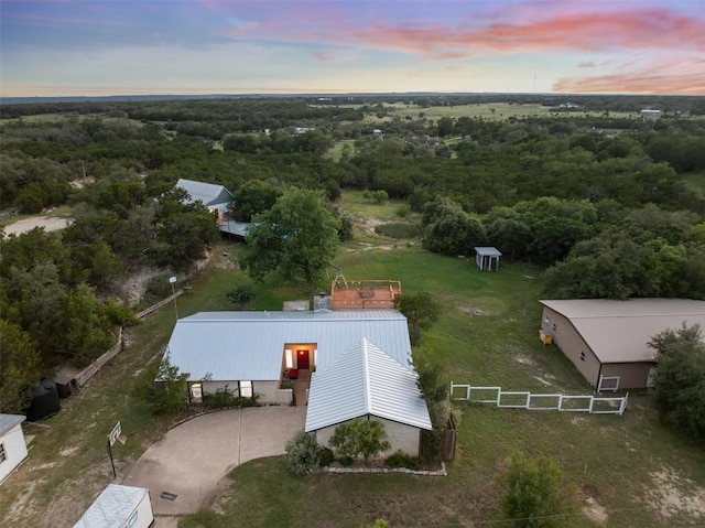 250 Porter Ln, Leander, TX 78641 - aerial view at dusk of a view of trees