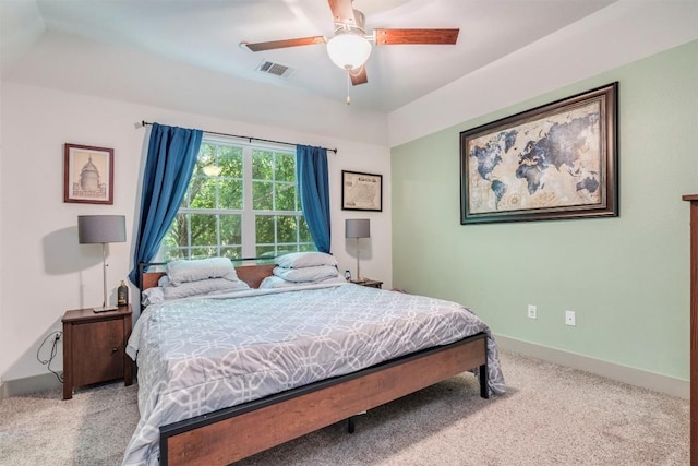 12160 Abbey Glen Ln, Austin, TX 78753 - carpeted bedroom with baseboards and ceiling fan