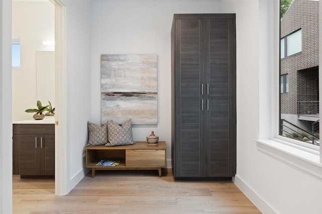 900 S 2nd St Unit 20, Austin, TX 78704 - hall featuring light wood-style flooring and baseboards