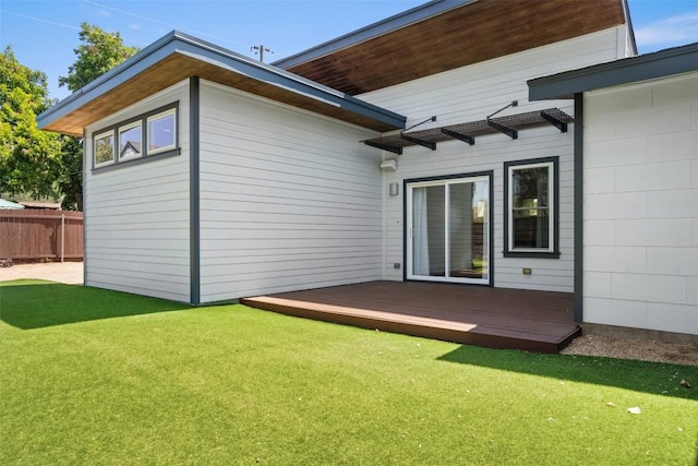 7517 Saint Louis St, Austin, TX 78757 - rear view of property featuring a wooden deck