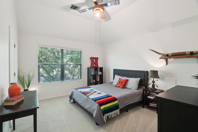 20737 Kearney Hill Rd, Pflugerville, TX 78660 - bedroom featuring carpet, ceiling fan, and lofted ceiling