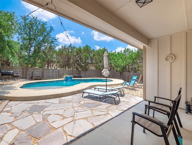 7 Redwood Cir, Wimberley, TX 78676 - view of swimming pool featuring a fenced backyard and a patio
