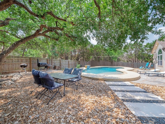 7 Redwood Cir, Wimberley, TX 78676 - view of swimming pool with a patio and a fenced backyard