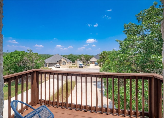 7 Redwood Cir, Wimberley, TX 78676 - wooden terrace featuring a residential view