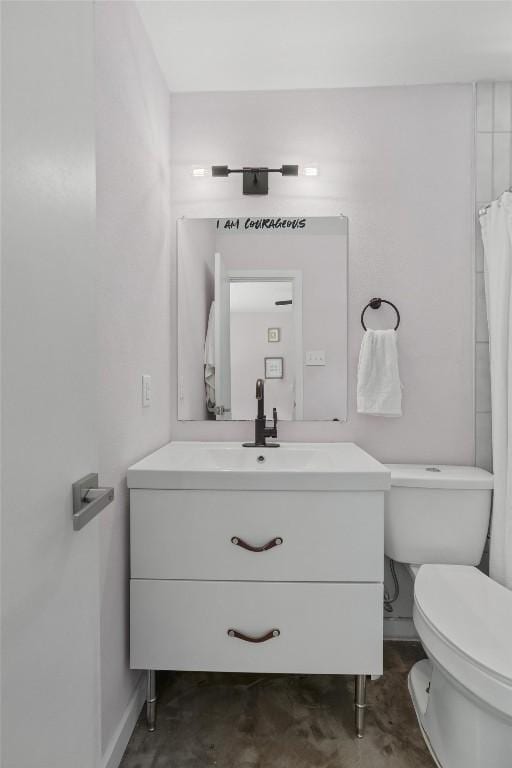 1514 Turtle Creek Blvd, Austin, TX 78745 - full bathroom with vanity, toilet, and baseboards