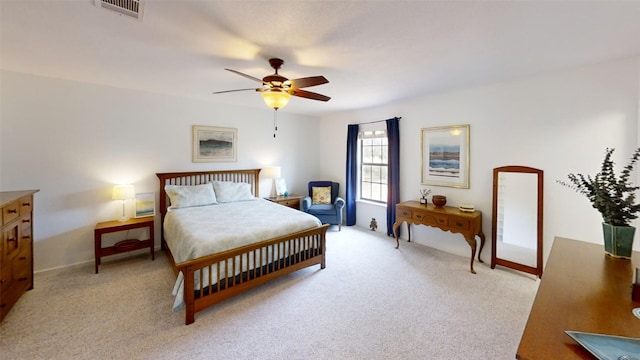 4006 Spanish Oak Ln, Dripping Springs, TX 78620 - bedroom with light colored carpet and a ceiling fan