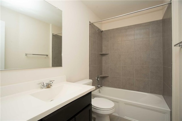 1036 Hillrose Dr, Leander, TX 78641 - full bathroom featuring toilet, vanity, and shower / bathtub combination