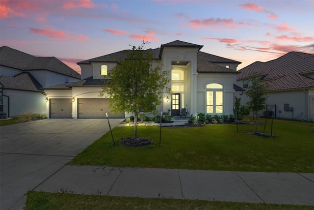 2905 Canto Trce, Leander, TX 78641 - view of front of property with stucco siding, concrete driveway, and a front yard