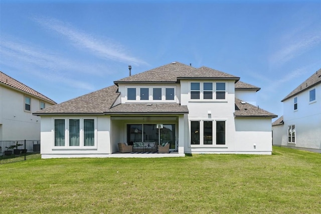 2905 Canto Trce, Leander, TX 78641 - rear view of house with stucco siding, a shingled roof, and a patio