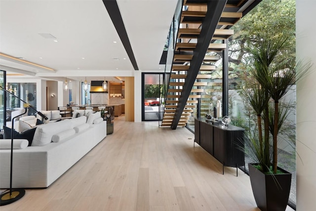 1115 Gillespie Pl, Austin, TX 78704 - lobby featuring stairs and a wall of windows