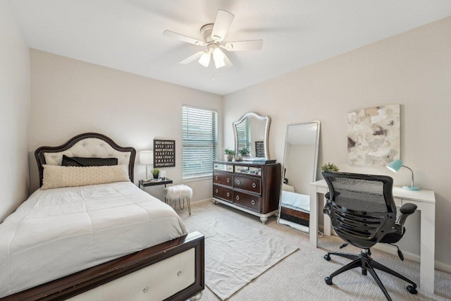6015 Lone Star Ct, Hutto, TX 78634 - bedroom featuring carpet floors, a desk, and ceiling fan