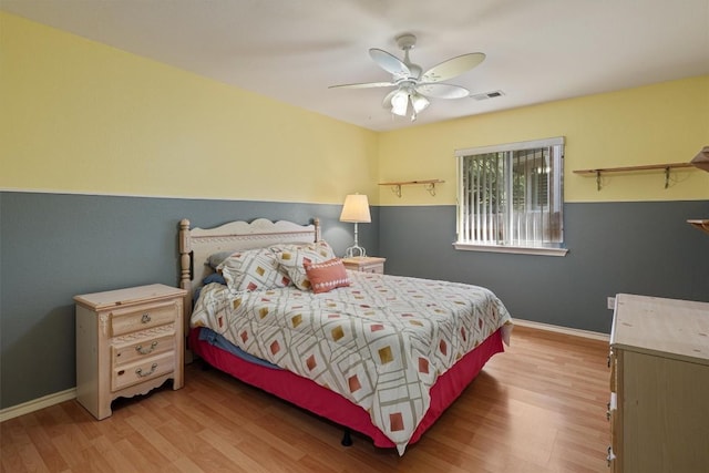 15617 Staffordshire Ln, Austin, TX 78717 - bedroom featuring light wood-style floors and ceiling fan