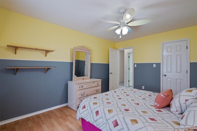15617 Staffordshire Ln, Austin, TX 78717 - bedroom with light wood-style flooring and ceiling fan