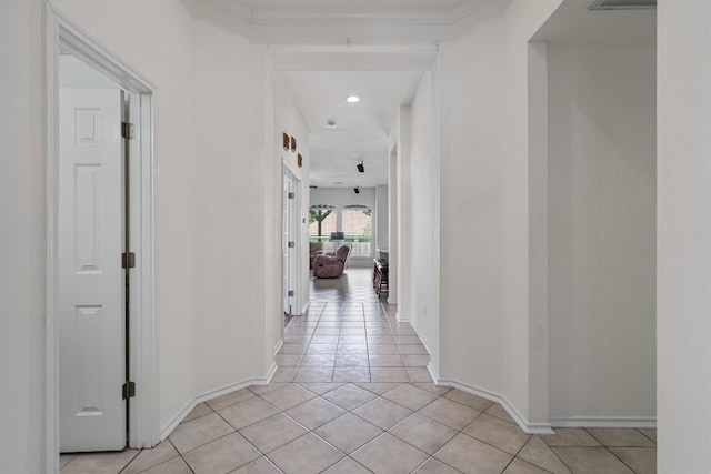 15617 Staffordshire Ln, Austin, TX 78717 - hall with light tile patterned flooring and recessed lighting