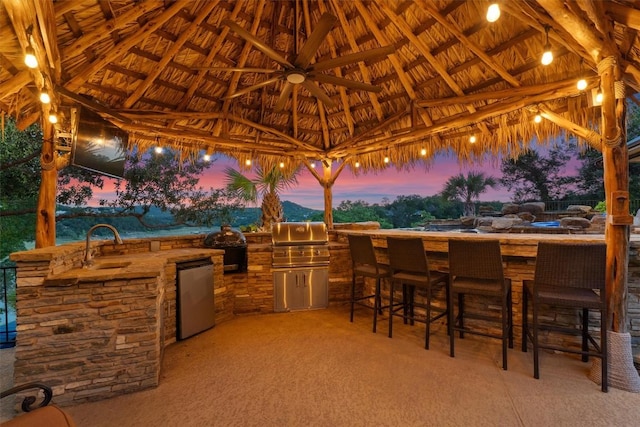 17505 E Darleen Dr, Leander, TX 78641 - view of patio / terrace with a gazebo and ceiling fan