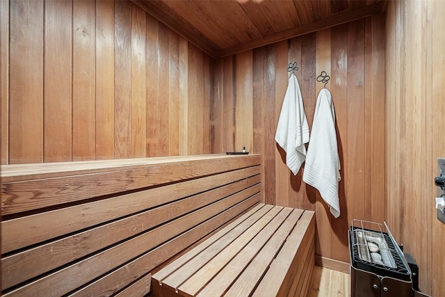 2924 Gabriel View Dr, Georgetown, TX 78628 - sauna / steam room with wooden ceiling and wood walls
