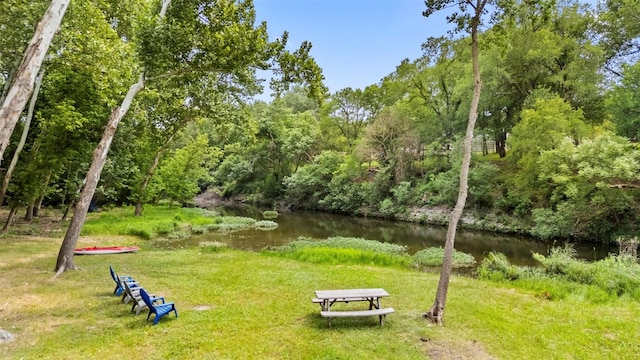 2924 Gabriel View Dr, Georgetown, TX 78628 - view of green lawn with a water view