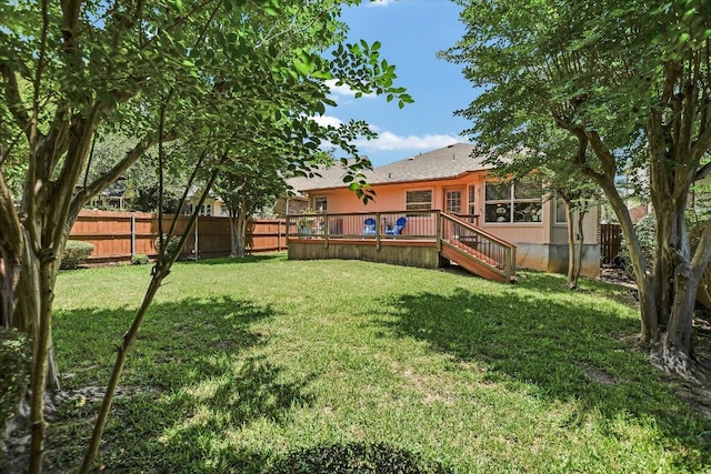 10902 Sierra Oaks, Austin, TX 78759 - view of yard featuring a wooden deck and stairs