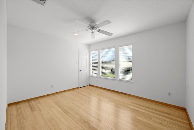 504 Tyree Rd, Cedar Park, TX 78613 - empty room with a ceiling fan, light wood-type flooring, and recessed lighting