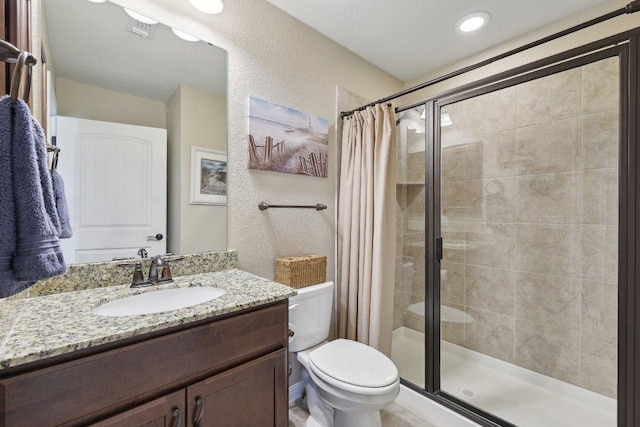 709 Kitty Hawk Rd, Georgetown, TX 78633 - full bath with a shower stall, toilet, and vanity