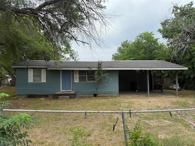 2505 Gardenia Dr, Austin, TX 78727 - ranch-style home with an attached carport