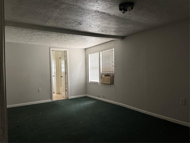 2505 Gardenia Dr, Austin, TX 78727 - empty room with carpet floors, a textured ceiling, cooling unit, and baseboards