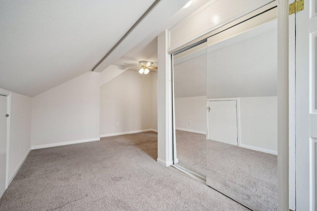 5616 Gorham Glen Ln, Austin, TX 78739 - bonus room with carpet floors, vaulted ceiling, a ceiling fan, and baseboards