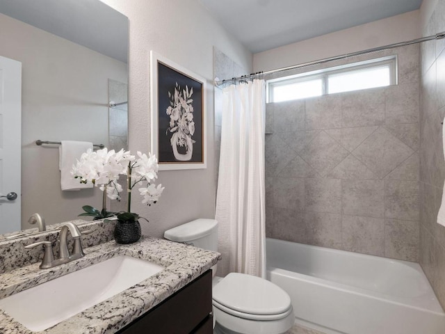 116 Claiborne Lake Ln, Georgetown, TX 78628 - bathroom with vanity and shower / tub combo with curtain