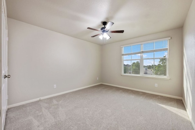 854 Pumpkin Rdg, New Braunfels, TX 78130 - carpeted spare room featuring baseboards and ceiling fan