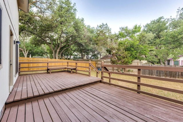 7702 Turquoise Trl, Austin, TX 78749 - wooden terrace featuring a fenced backyard