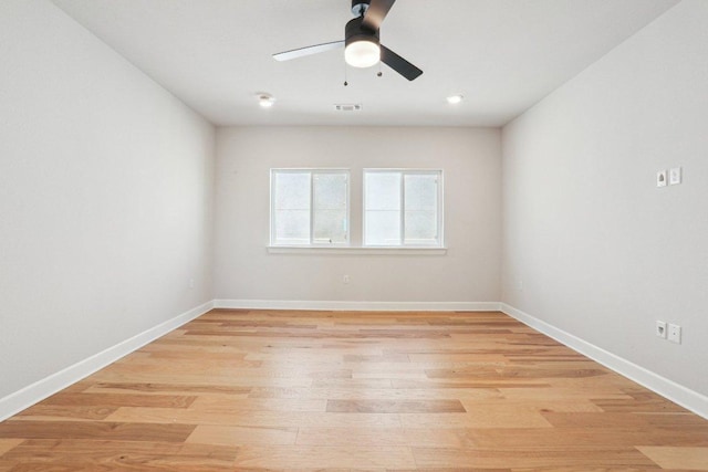 16825 Roselin Dr, Austin, TX 78738 - unfurnished room with ceiling fan, light wood-type flooring, and baseboards