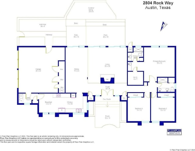 2804 Rock Way, Austin, TX 78746 - property floor plan