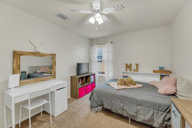 116 Bufflehead, Leander, TX 78641 - carpeted bedroom featuring a ceiling fan