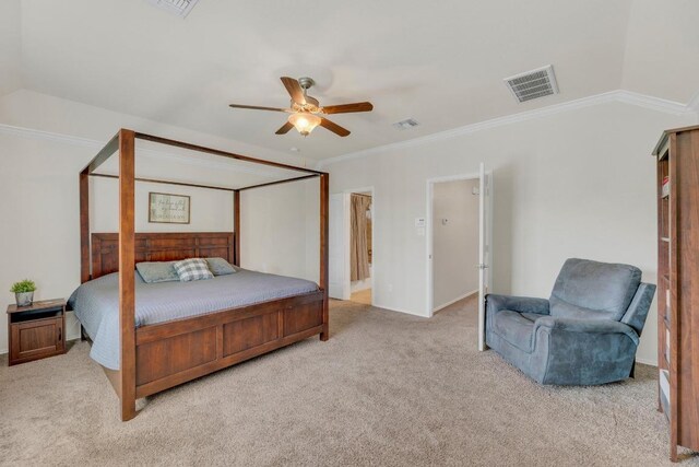 116 Bufflehead, Leander, TX 78641 - carpeted bedroom with crown molding and ceiling fan