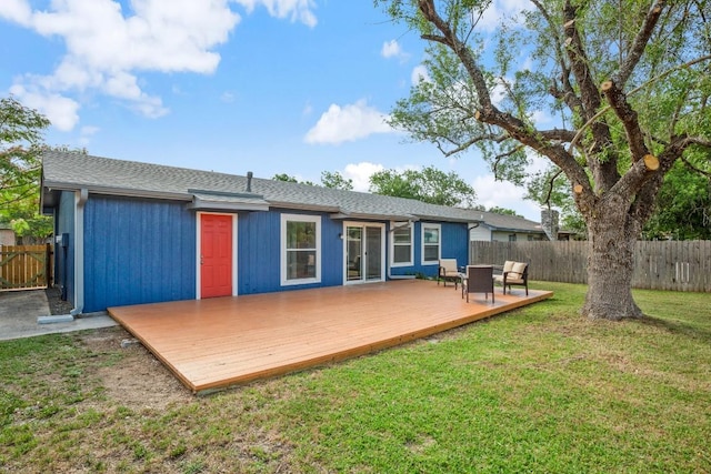 5706 Cherry Park, Austin, TX 78745 - back of property featuring a wooden deck