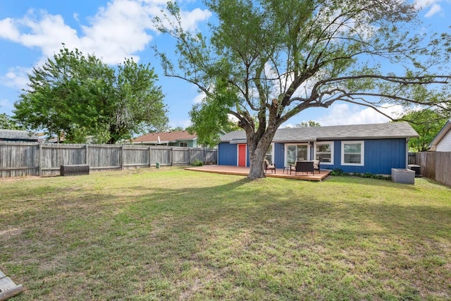 5706 Cherry Park, Austin, TX 78745 - view of yard featuring a wooden deck