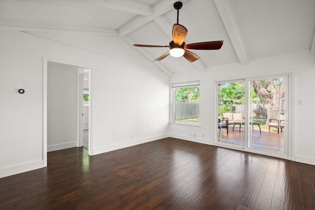 5706 Cherry Park, Austin, TX 78745 - unfurnished room featuring ceiling fan, dark wood-style flooring, and baseboards