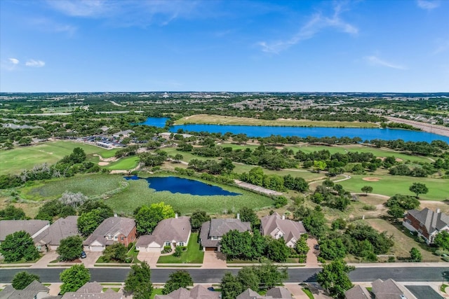 10524 Roy Butler Dr, Austin, TX 78717 - aerial perspective of suburban area featuring a nearby body of water and a golf course