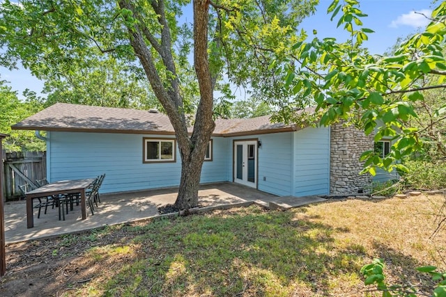 1012 Chesapeake Dr, Austin, TX 78758 - rear view of property with french doors and a patio