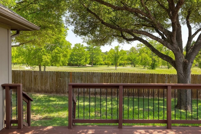 14943 Doria Dr, Austin, TX 78728 - view of yard featuring a wooden deck and view of scattered trees